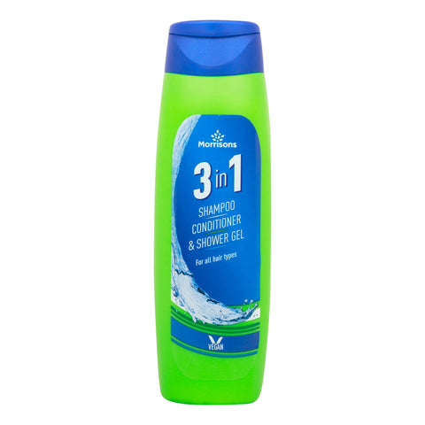 GETIT.QA- Qatar’s Best Online Shopping Website offers MORRISONS 3IN1 SHAMPOO-- CONDITIONER & SHOWER GEL-- 300 ML at the lowest price in Qatar. Free Shipping & COD Available!