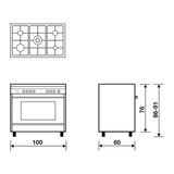 GETIT.QA- Qatar’s Best Online Shopping Website offers GLEMGAS GAS COOKING RANGE WITH GAS OVEN, 100 X 60 CM, 5 BURNERS, STAINLESS STEEL, M165GI at the lowest price in Qatar. Free Shipping & COD Available!