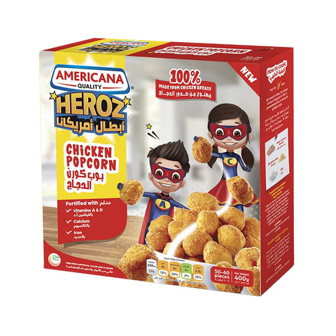 GETIT.QA- Qatar’s Best Online Shopping Website offers AMERICANA HEROZ CHICKEN POP CORN 400 G at the lowest price in Qatar. Free Shipping & COD Available!