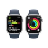 GETIT.QA- Qatar’s Best Online Shopping Website offers APPLE WATCH SERIES 9 GPS, SILVER ALUMINIUM CASE WITH STORM BLUE SPORT BAND, 45 MM, S/M, MR9D3QA/A at the lowest price in Qatar. Free Shipping & COD Available!