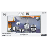 GETIT.QA- Qatar’s Best Online Shopping Website offers BERLIN STAINLESS STEEL COOKWARE SET-- 9 PCS-- BER204 at the lowest price in Qatar. Free Shipping & COD Available!