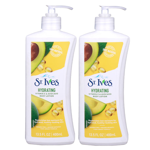 GETIT.QA- Qatar’s Best Online Shopping Website offers ST. IVES VITAMIN E & AVOCADO HYDRATING BODY LOTION-- 400 ML 1+1 at the lowest price in Qatar. Free Shipping & COD Available!