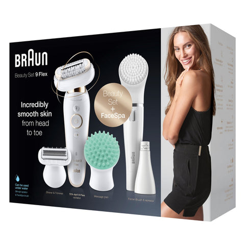 GETIT.QA- Qatar’s Best Online Shopping Website offers BRAUN SILK-EPIL 9 SES9300 3D BEAUTY SET WET & DRY EPILATOR WITH 8 EXTRAS at the lowest price in Qatar. Free Shipping & COD Available!