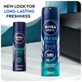 GETIT.QA- Qatar’s Best Online Shopping Website offers NIVEA MEN DEODORANT FOR MEN FRESH OCEAN SPRAY 150 ML at the lowest price in Qatar. Free Shipping & COD Available!