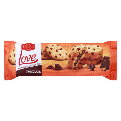 GETIT.QA- Qatar’s Best Online Shopping Website offers BISDIVA LOVE CHOCOLATE COOKIES WITH CHOCOLATE CREAM 150 G at the lowest price in Qatar. Free Shipping & COD Available!