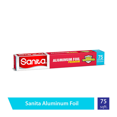 GETIT.QA- Qatar’s Best Online Shopping Website offers SANITA PREMIUM ALUMINUM FOIL 75SQ.FT. SIZE 22.86M X 30CM 1 PC at the lowest price in Qatar. Free Shipping & COD Available!