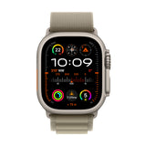 GETIT.QA- Qatar’s Best Online Shopping Website offers APPLE WATCH ULTRA 2 GPS + CELLULAR, TITANIUM CASE WITH OLIVE ALPINE LOOP, 49 MM, LARGE, MRF03AE/A at the lowest price in Qatar. Free Shipping & COD Available!