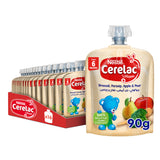 GETIT.QA- Qatar’s Best Online Shopping Website offers NESTLE CERELAC FRUITS & VEGETABLES PUREE POUCH BROCCOLI-- PARSNIP-- APPLE & PEAR FROM 6 MONTHS 90 G at the lowest price in Qatar. Free Shipping & COD Available!