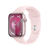 GETIT.QA- Qatar’s Best Online Shopping Website offers APPLE WATCH SERIES 9 GPS, PINK ALUMINIUM CASE WITH LIGHT PINK SPORT BAND, 45 MM, S/M, MR9G3QA/A at the lowest price in Qatar. Free Shipping & COD Available!