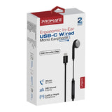 GETIT.QA- Qatar’s Best Online Shopping Website offers PROMATE ERGONOMIC IN-EAR USB-C WIRED MONO EARPHONE LINGO-C BLACK at the lowest price in Qatar. Free Shipping & COD Available!