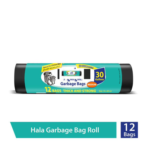 GETIT.QA- Qatar’s Best Online Shopping Website offers HALA GARBAGE BAGS 30 GALLONS MEDIUM SIZE 72 X 85CM 12 PCS at the lowest price in Qatar. Free Shipping & COD Available!