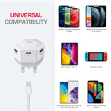 GETIT.QA- Qatar’s Best Online Shopping Website offers TRANDS 30W PD DUAL USB PORTS, TYPE-C PORTS TRAVEL CHARGER WITH TYPE-C TO LIGHTNING CABLE, WHITE at the lowest price in Qatar. Free Shipping & COD Available!