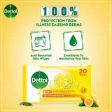 GETIT.QA- Qatar’s Best Online Shopping Website offers DETTOL FRESH ANTIBACTERIAL WIPES 20 PCS at the lowest price in Qatar. Free Shipping & COD Available!