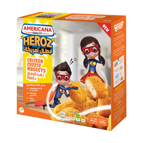 GETIT.QA- Qatar’s Best Online Shopping Website offers AMERICANA HEROZ CHICKEN CHEESE NUGGETS 400 G at the lowest price in Qatar. Free Shipping & COD Available!