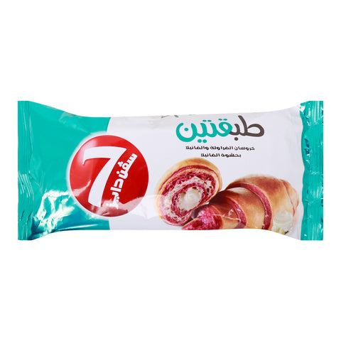 GETIT.QA- Qatar’s Best Online Shopping Website offers 7 DAYS CROISSANT STRAWBERRY AND VANILLA WITH VANILLA FILLING-- 90 G at the lowest price in Qatar. Free Shipping & COD Available!