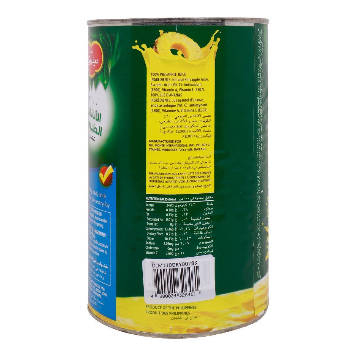 Del Monte Pineapple Juice Value Pack Litres - Main Image