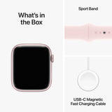 GETIT.QA- Qatar’s Best Online Shopping Website offers APPLE WATCH SERIES 9 GPS, PINK ALUMINIUM CASE WITH LIGHT PINK SPORT BAND, 41 MM, M/L, MR943QA/A at the lowest price in Qatar. Free Shipping & COD Available!