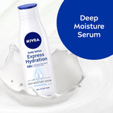 GETIT.QA- Qatar’s Best Online Shopping Website offers NIVEA BODY LOTION EXPRESS HYDRATION NORMAL & DRY SKIN 250 ML at the lowest price in Qatar. Free Shipping & COD Available!