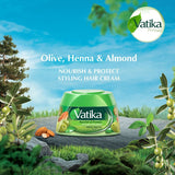 GETIT.QA- Qatar’s Best Online Shopping Website offers VATIKA NATURALS NOURISH & PROTECT STYLING HAIR CREAM OLIVE-- HENNA-- & ALMOND 140 ML at the lowest price in Qatar. Free Shipping & COD Available!