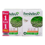 GETIT.QA- Qatar’s Best Online Shopping Website offers FRESHDAYS PANTYLINERS NORMAL 48 PCS 1+1 at the lowest price in Qatar. Free Shipping & COD Available!