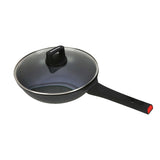 Chefline Die Cast Aluminium Wok Pan with Lid, 28 cm, KSCG28 - GETIT.QA