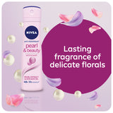 GETIT.QA- Qatar’s Best Online Shopping Website offers NIVEA ANTIPERSPIRANT SPRAY FOR WOMEN PEARL & BEAUTY 150 ML at the lowest price in Qatar. Free Shipping & COD Available!