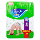 GETIT.QA- Qatar’s Best Online Shopping Website offers FINE BABY BABY DIAPERS MEGA PACK SIZE 6 JUNIOR 16+ KG 44 PCS at the lowest price in Qatar. Free Shipping & COD Available!