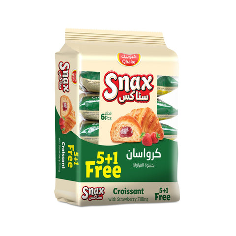 GETIT.QA- Qatar’s Best Online Shopping Website offers QBAKE SNAX CROISSANT WITH STRAWBERRY FILLING 60 G 5+1 at the lowest price in Qatar. Free Shipping & COD Available!