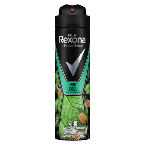 GETIT.QA- Qatar’s Best Online Shopping Website offers REXONA FOR MEN ANTIPERSPIRANT DEODORANT SPRAY MINT COOL AND CEDARWOOD 150 ML at the lowest price in Qatar. Free Shipping & COD Available!