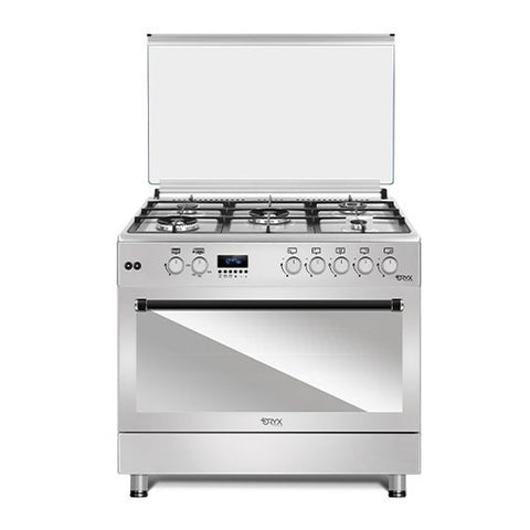 GETIT.QA- Qatar’s Best Online Shopping Website offers ORYX 5 BURNER FREE STANDING COOKING RANGE, OXCGF 90SYP at the lowest price in Qatar. Free Shipping & COD Available!