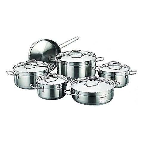 GETIT.QA- Qatar’s Best Online Shopping Website offers KORKMAZ ALFA PLUS COOKWARE SET-- 11 PCS-- SILVER-- A1610 at the lowest price in Qatar. Free Shipping & COD Available!