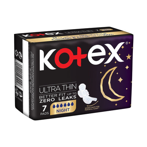 GETIT.QA- Qatar’s Best Online Shopping Website offers KOTEX ULTRA THIN OVERNIGHT PROTECTION SANITARY PADS WITH WINGS 7 PCS at the lowest price in Qatar. Free Shipping & COD Available!