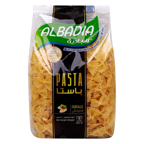 GETIT.QA- Qatar’s Best Online Shopping Website offers AL BADIA PASTA FARFALLE 500G at the lowest price in Qatar. Free Shipping & COD Available!