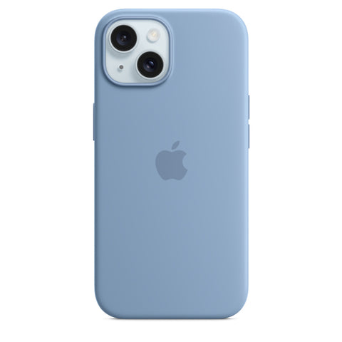 GETIT.QA- Qatar’s Best Online Shopping Website offers APPLE IPHONE 15 SILICONE CASE WITH MAGSAFE, WINTER BLUE, MT0Y3ZM/A at the lowest price in Qatar. Free Shipping & COD Available!