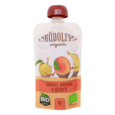 GETIT.QA- Qatar’s Best Online Shopping Website offers RUDOLFS ORGANIC MANGO, BANANA & QUINCE PUREE 4+ 110 G at the lowest price in Qatar. Free Shipping & COD Available!