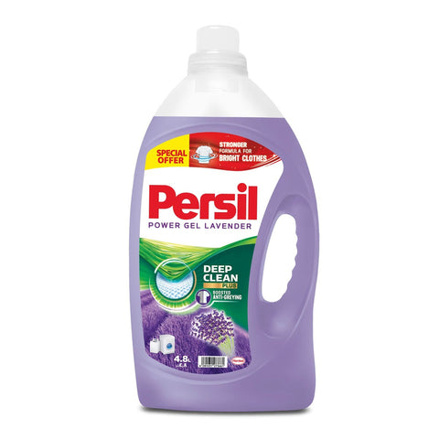 GETIT.QA- Qatar’s Best Online Shopping Website offers PERSIL POWER GEL LIQUID LAUNDRY DETERGENT LAVENDER VALUE PACK 4.8 LITRES
 at the lowest price in Qatar. Free Shipping & COD Available!