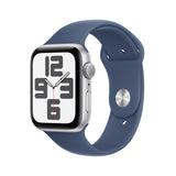 GETIT.QA- Qatar’s Best Online Shopping Website offers PRE-ORDER APPLE WATCH SE GPS, 40 MM SILVER ALUMINIUM CASE WITH DENIM SPORT BAND - M/L, MXED3QA/A at the lowest price in Qatar. Free Shipping & COD Available!