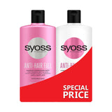 GETIT.QA- Qatar’s Best Online Shopping Website offers SYOSS ANTI-HAIR FALL SHAMPOO 500 ML + CONDITIONER-- 500 ML at the lowest price in Qatar. Free Shipping & COD Available!