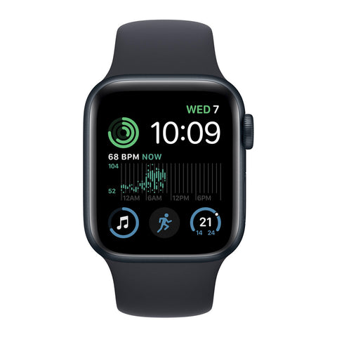 GETIT.QA- Qatar’s Best Online Shopping Website offers APPLE WATCH SE (2ND GENERATION) GPS + CELLULAR, 40 MM, MIDNIGHT ALUMINIUM CASE WITH MIDNIGHT SPORT BAND, REGULAR at the lowest price in Qatar. Free Shipping & COD Available!