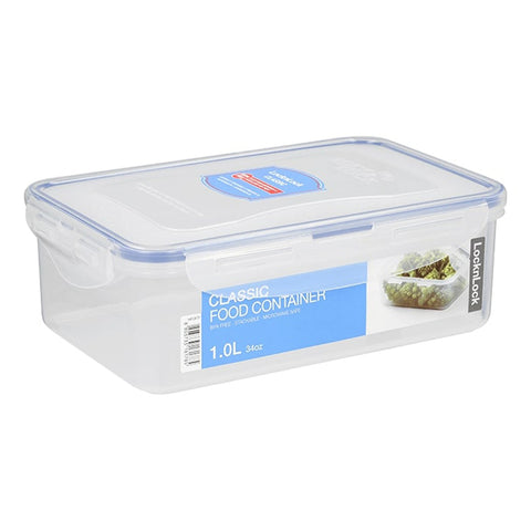 GETIT.QA- Qatar’s Best Online Shopping Website offers LOCK & LOCK RECTANGULAR FOOD CONTAINER-- 1 L-- CLEAR-- HPL817 at the lowest price in Qatar. Free Shipping & COD Available!