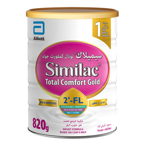 GETIT.QA- Qatar’s Best Online Shopping Website offers SIMILAC TOTAL COMFORT GOLD 2'-FL STAGE 1 FROM BIRTH TO 6 MONTHS 820 G at the lowest price in Qatar. Free Shipping & COD Available!