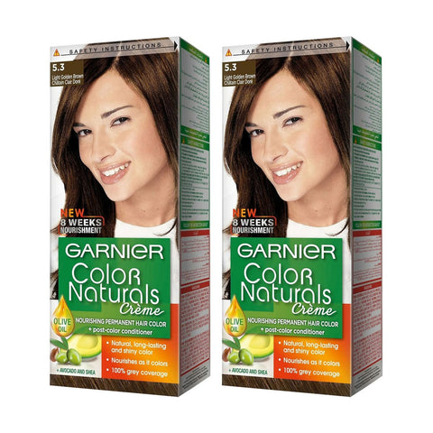 GETIT.QA- Qatar’s Best Online Shopping Website offers GARNIER COLOR NATURALS CREME LIGHT GOLDEN BROWN 5.3 VALUE PACK 2 X 1 PKT at the lowest price in Qatar. Free Shipping & COD Available!