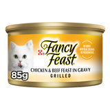 GETIT.QA- Qatar’s Best Online Shopping Website offers PURINA FANCY FEAST GRILLED CHICKEN & BEEF FEAST IN GRAVY CAT FOOD 85 G at the lowest price in Qatar. Free Shipping & COD Available!