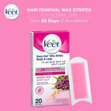 GETIT.QA- Qatar’s Best Online Shopping Website offers VEET HAIR REMOVAL COLD WAX STRIPS NORMAL SKIN 20 PCS at the lowest price in Qatar. Free Shipping & COD Available!