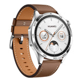 GETIT.QA- Qatar’s Best Online Shopping Website offers HUAWEI SMART WATCH GT 4, 46 MM, BROWN LEATHER STRAP, PHOINIX-B19L at the lowest price in Qatar. Free Shipping & COD Available!