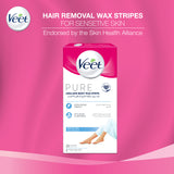 GETIT.QA- Qatar’s Best Online Shopping Website offers VEET PURE LEGS AND BODY WAX STRIPS SENSITIVE SKIN 20 PCS at the lowest price in Qatar. Free Shipping & COD Available!