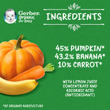 GETIT.QA- Qatar’s Best Online Shopping Website offers GERBER ORGANIC PUMPKIN BANANA & CARROT BABY FOOD FROM 6 MONTHS 90 G at the lowest price in Qatar. Free Shipping & COD Available!