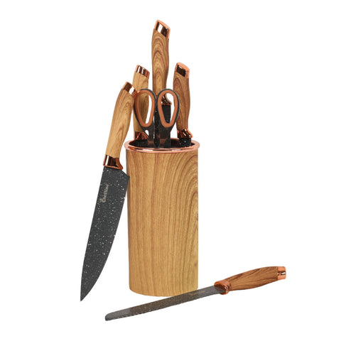 GETIT.QA- Qatar’s Best Online Shopping Website offers CHEFLINE KNIFE BLOCK GS-06A003 7S at the lowest price in Qatar. Free Shipping & COD Available!