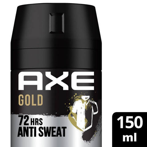 GETIT.QA- Qatar’s Best Online Shopping Website offers AXE MEN ANTIPERSPIRANT DEODORANT SPRAY GOLD-- 72 HOURS ANTI-SWEAT-- 150 ML at the lowest price in Qatar. Free Shipping & COD Available!