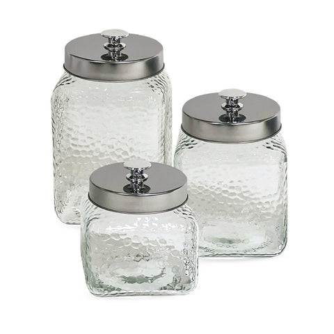 GETIT.QA- Qatar’s Best Online Shopping Website offers DANNY HOME GLASS CANISTERÂ 3PCS SET SD016MKT at the lowest price in Qatar. Free Shipping & COD Available!